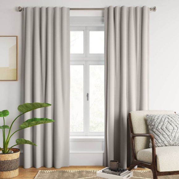 threshold linen aruba gray blackout curtain 50"W x 84"L - Picture 2 of 10
